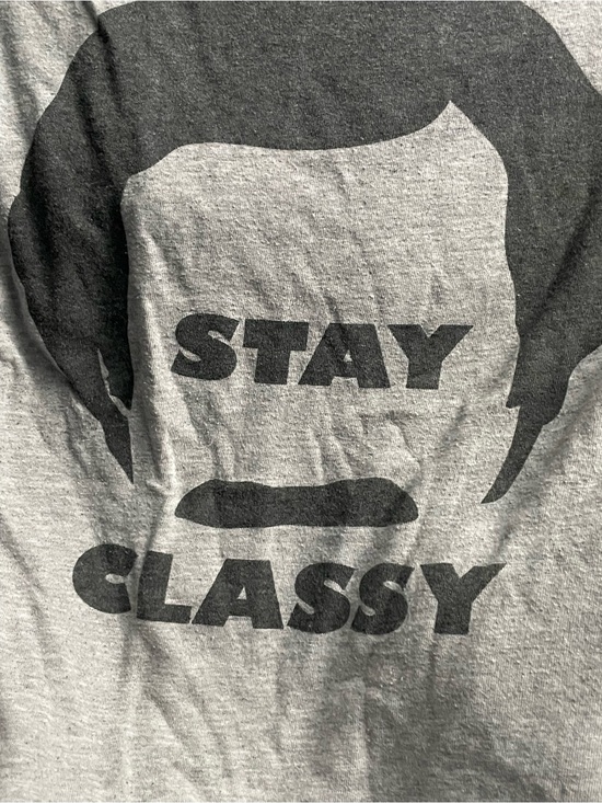 Ripple Junction Other - Ripple Junction Anchorman Gray & Black "Stay Classy" Short Sleeve Tee